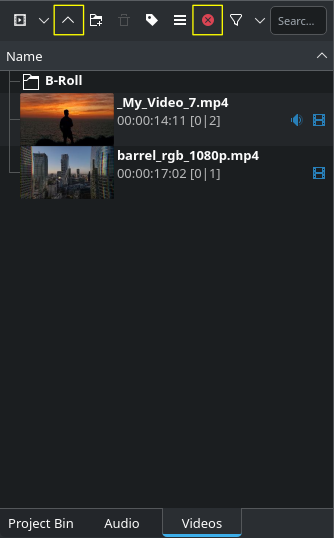 project_bin_multiple_bins_toolbar