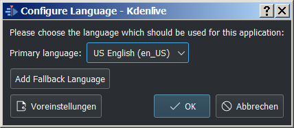 configure language
