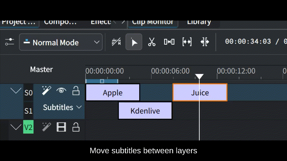 subtitle move subtitles between layers