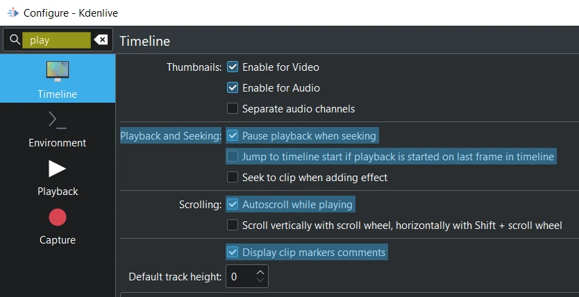 configure search field